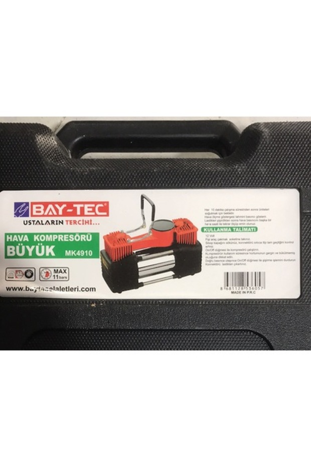 Bay-tec Hava Kompresörü Büyük Çift Pistonlu Lambalı Mk4910 - 3