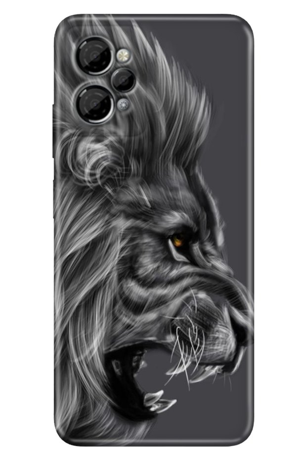 Casper Via X30 / X30 Plus Case Pictorial Printed Nano Silicone Black Lion
