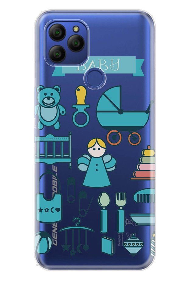Gm 21 Case 0.4mm Laser Cut Silicone Cover Blue Baby