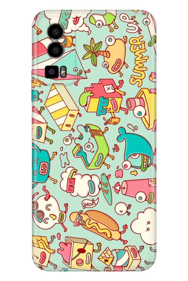 Gm 23 - Gm 23 Se Case Silicone Patterned Illustrated Food Story