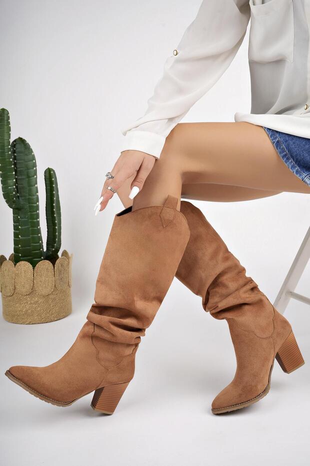 Ilkn05 Kovboy Kadın Çizme - 1