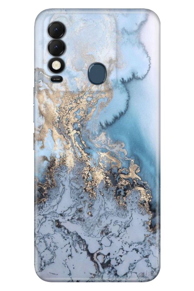 Spark 8t Case with Camera Protection Silicone Patterned Picture Uv Cover Antic Marble