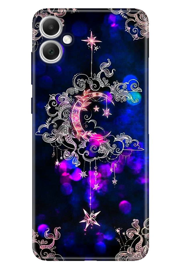 Samsung Galaxy A06 Case A06 Phone Case Printed Crescent Star Neon Mandala