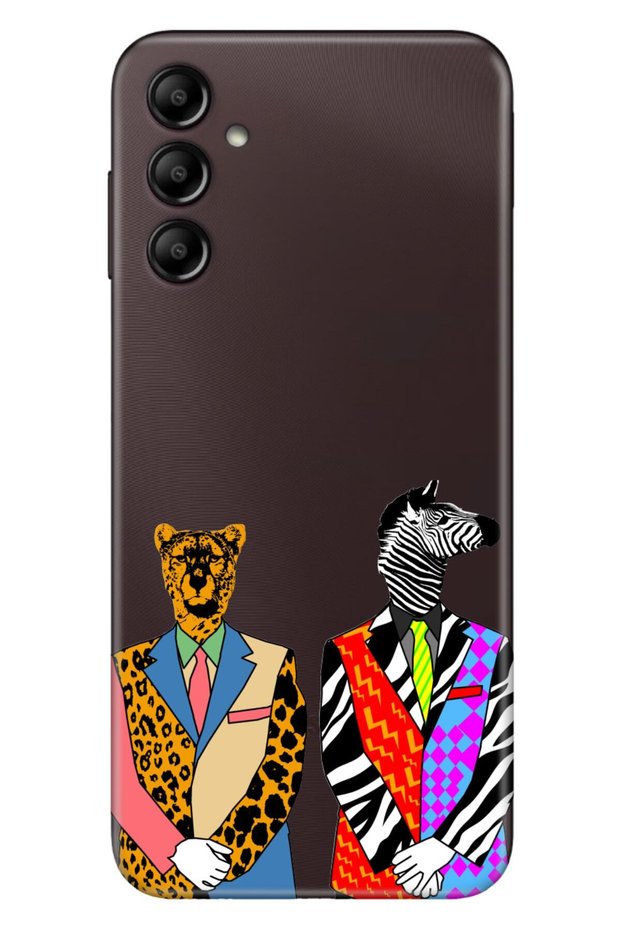 Samsung Galaxy A54 Case Silicone Patterned Illustrated Uv Cover Zebra Tiger Retro