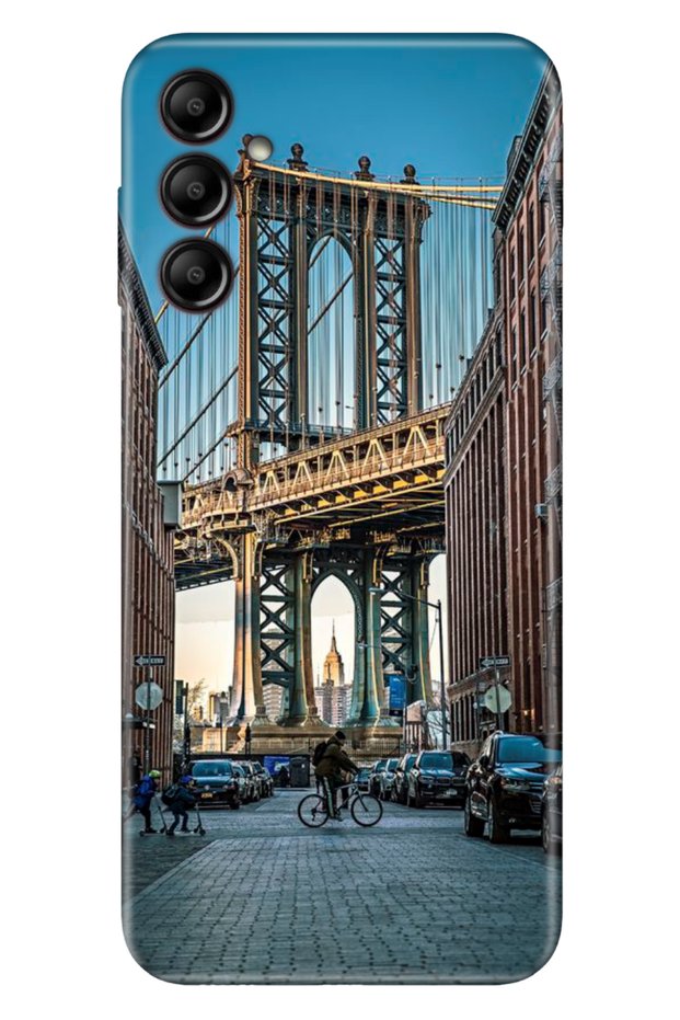 Samsung Galaxy A25 Compatible Case Silicone Patterned Illustrated Cover Brooklyn Bridge