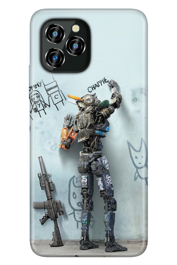 حافظة C21 Pro من السيليكون بغطاء للأشعة فوق البنفسجية مزخرف بالصور من Chappie