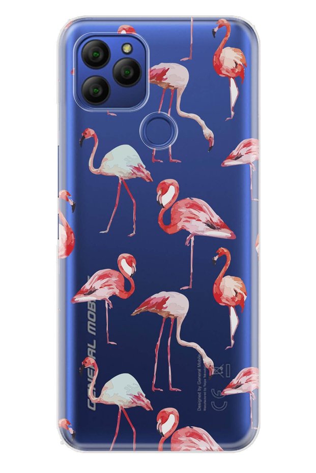 Gm 21 Case 0.4mm Laser Cut Silicone Cover Flamingo