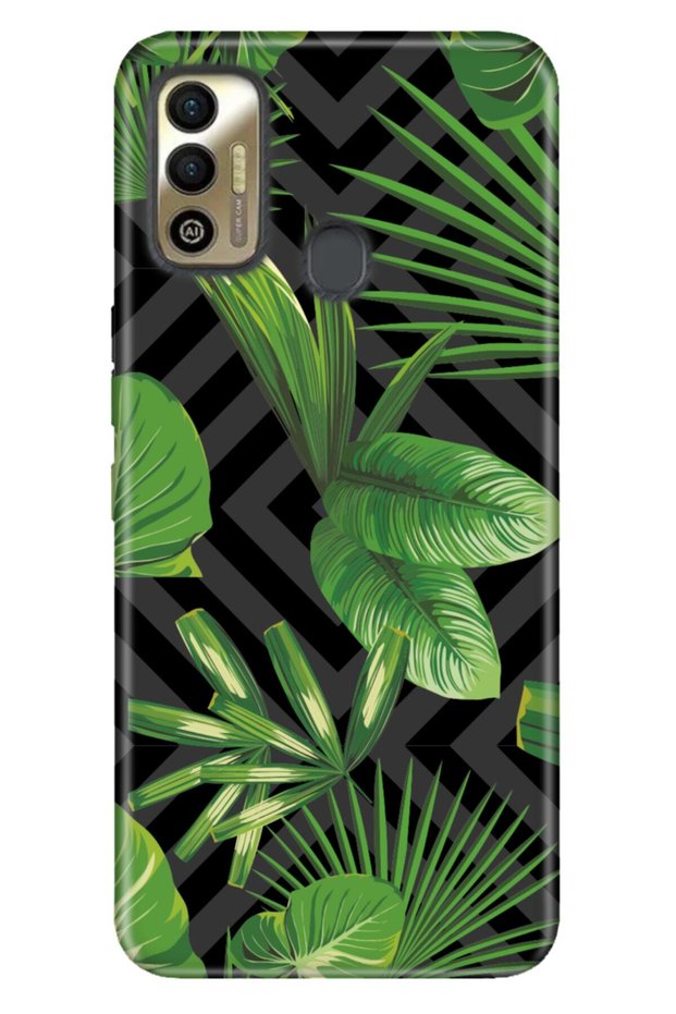 Spark 7t Compatible Case Tioserisi Illustrated Silicone Voque Leaf