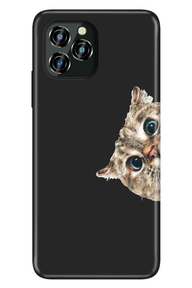 حافظة C21 Pro من السيليكون بنمط صورة للأشعة فوق البنفسجية بمظهر قطة