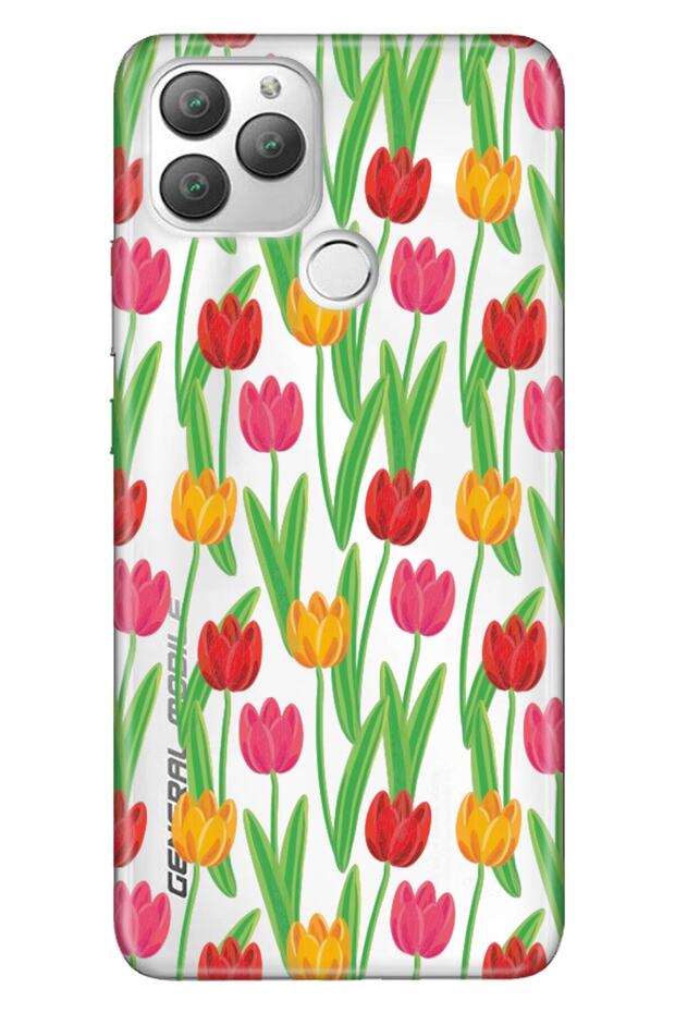 Gm 22 Plus Compatible Case 0.4 mm Laser Cut Silicone Colorful Flower