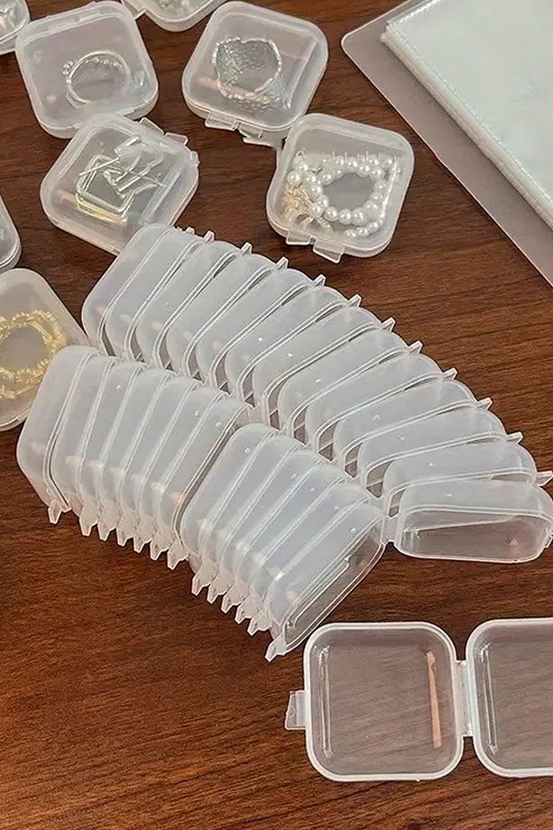 3 Adet Çok Amaçlı Pratik Mini Takı Kutusu - Küçük Takı Organizeri - 3