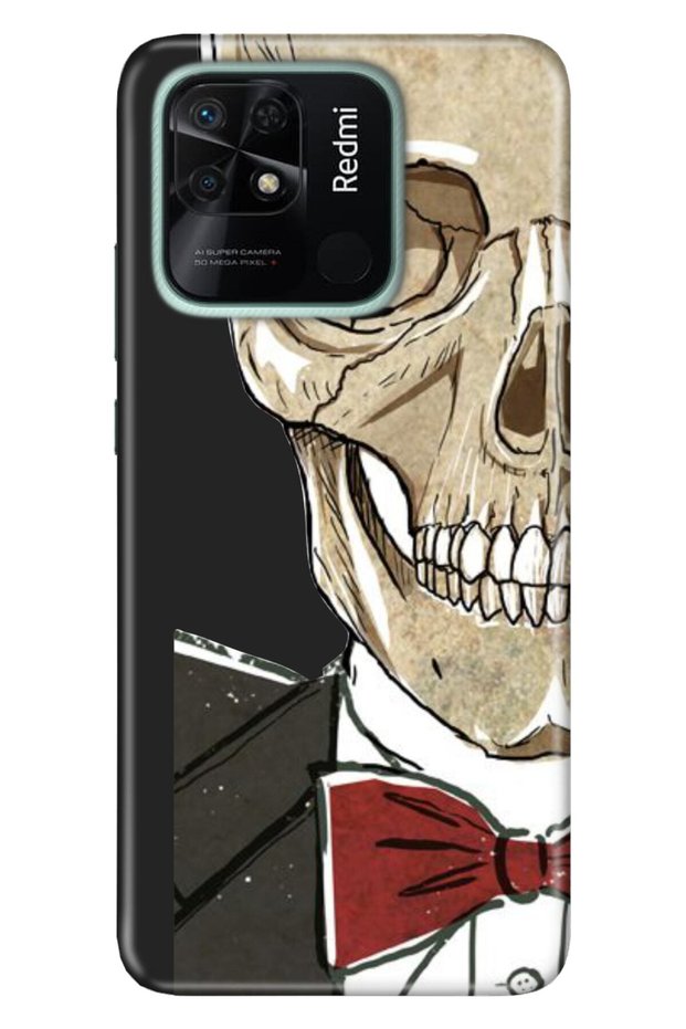 Xiaomi Redmi 10C Case Silicone Tioserisi Patterned Illustrated - Skeleton Man