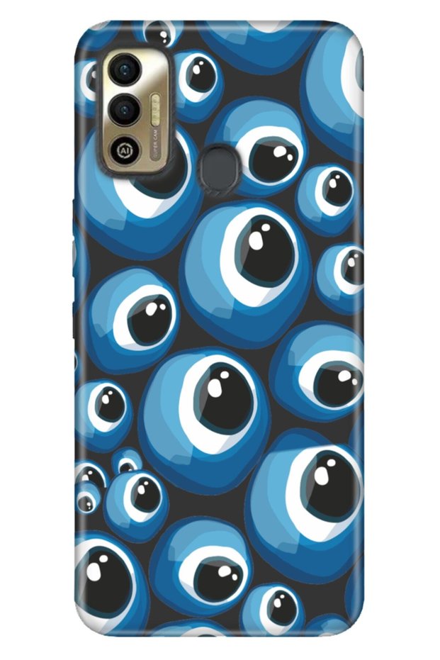 Spark 7t Compatible Case Tioserisi Illustrated Silicone Evil Eye