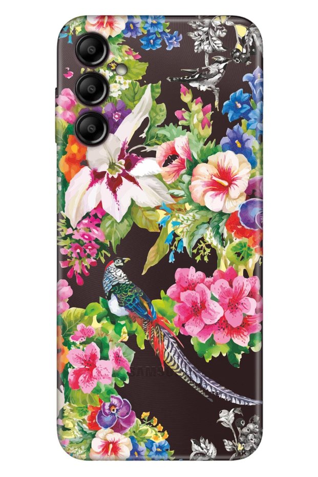 Samsung Galaxy A54 Case Silicone Patterned Illustrated Uv Cover Bird Paradise