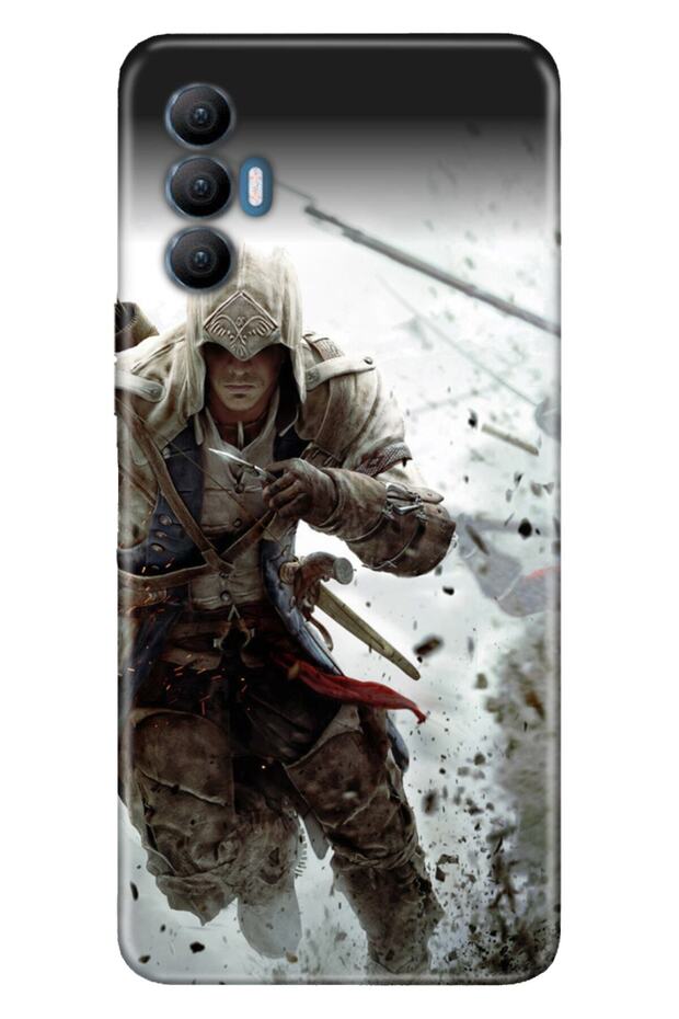 Spark 8 Pro Case Silicone Tioserisi Patterned Illustrated - Creed