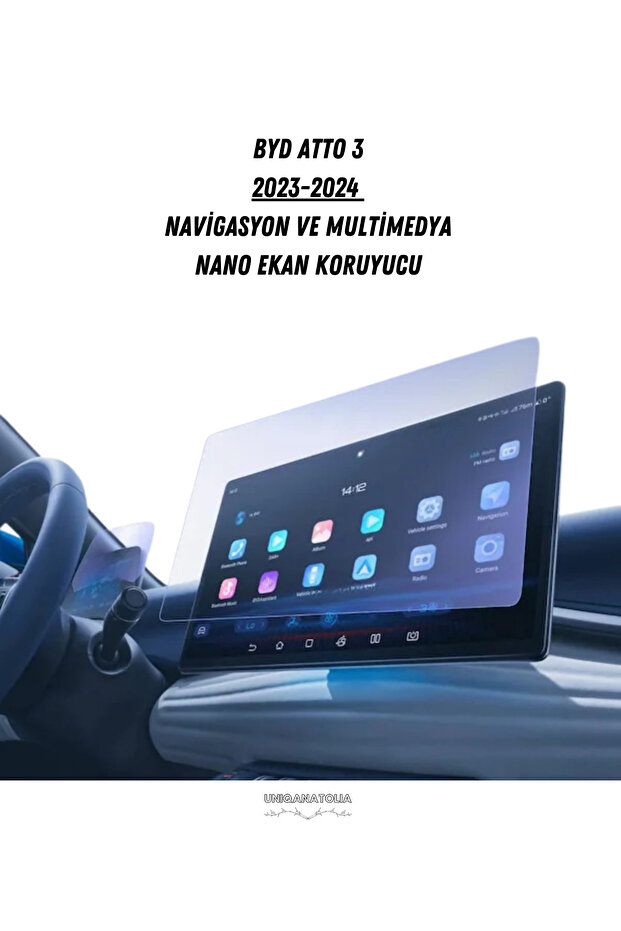 Byd Atto 3 2023 2024 Navigation and Multimedia Compatible Nano Screen Protector
