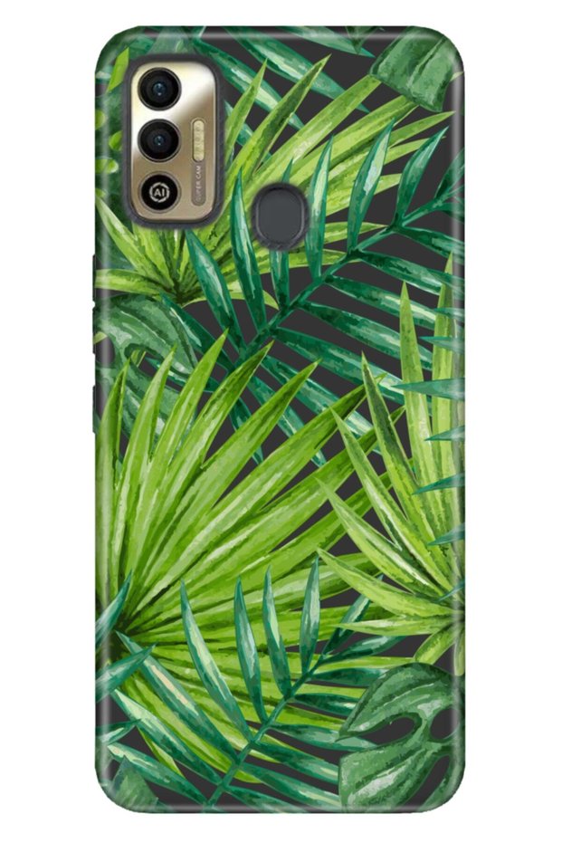 Spark 7t Compatible Case Tioserisi Illustrated Silicone Palm