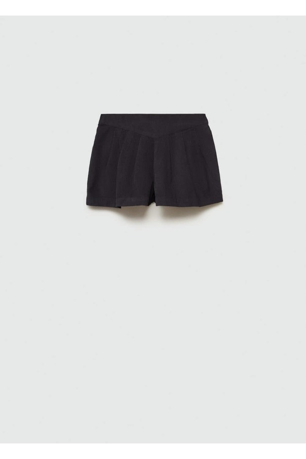 Fitilli kadife şort - 1