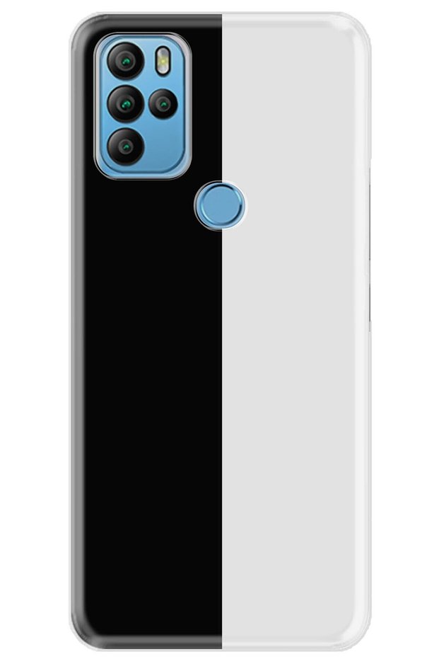 Gm 21 Pro Compatible Case 0.4mm Laser Cut Silicone Cover Black White Feda
