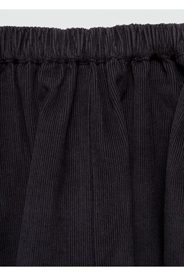 Fitilli kadife şort - 3