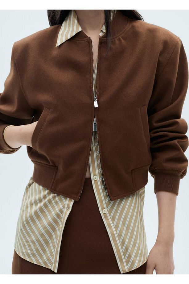 Yün bomber ceket - 6