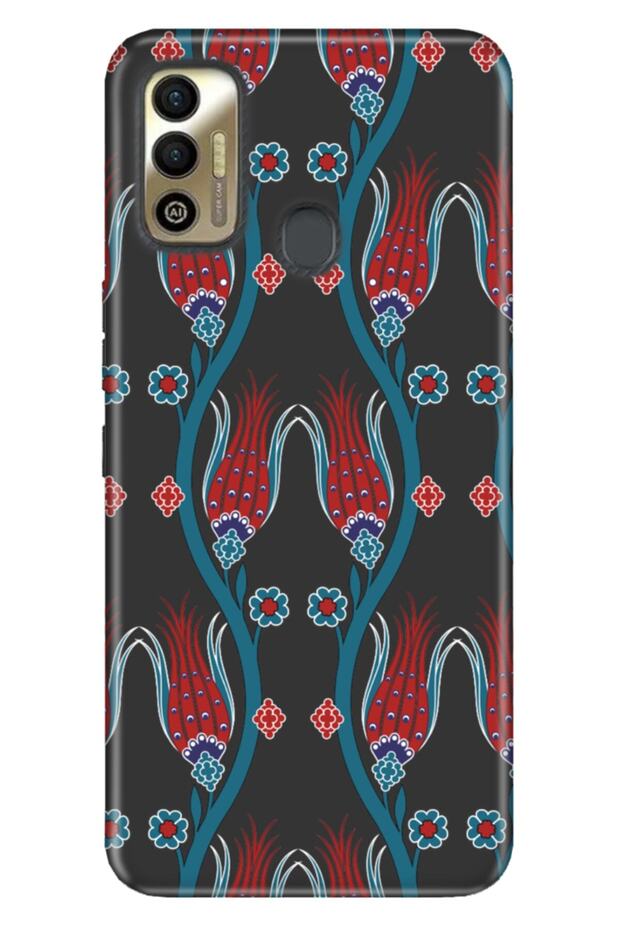 Spark 7t Compatible Case Tioserisi Illustrated Silicone Ottoman Motif