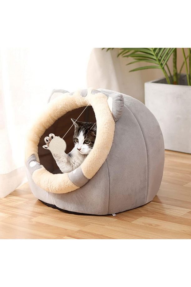 Kedi Yatağı, Yavru Köpek ve Kedi İçin Sevimli Yuva Yatağı - 1