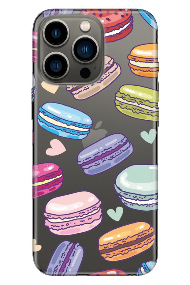 iPhone 14 Pro Max Case Silicone Moderna Illustrated Patterned Macaron
