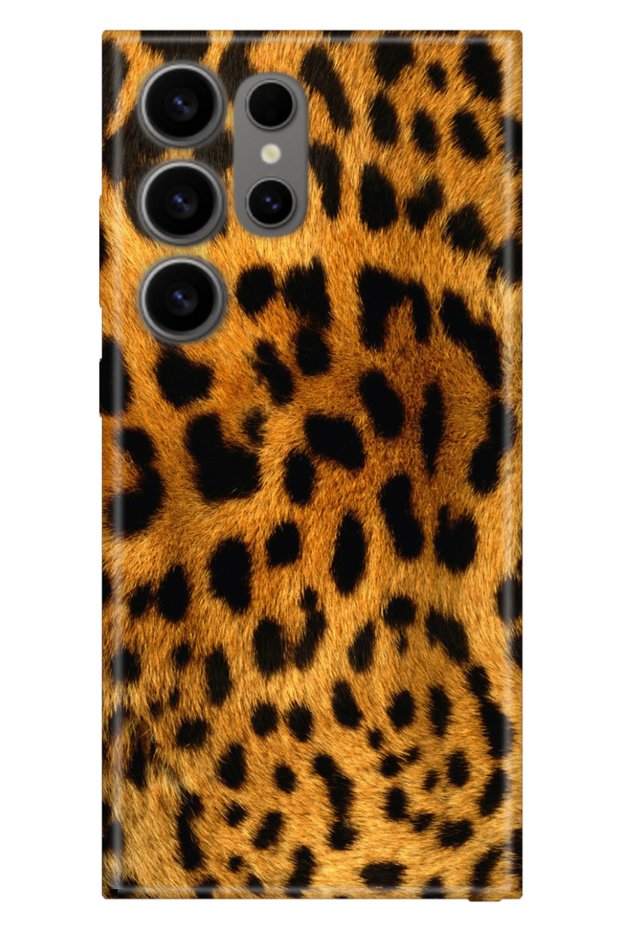 Samsung Galaxy S24 Ultra Compatible Case Silicone Patterned Pictorial Leopard Fur
