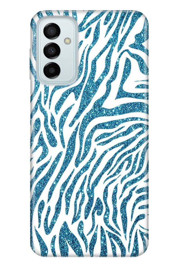 Samsung Galaxy M23 Compatible Case 0.4mm Laser Cut Silicone Cover Shimmering Zebra