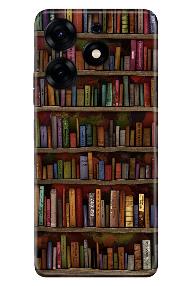 Spark 10 Pro Case Camera Protected Silicone Patterned Pictorial Uv Cover Library
