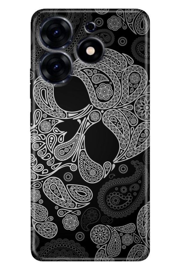 Spark 20 Pro 5g Compatible Case Patterned Printed Silicone Skuller