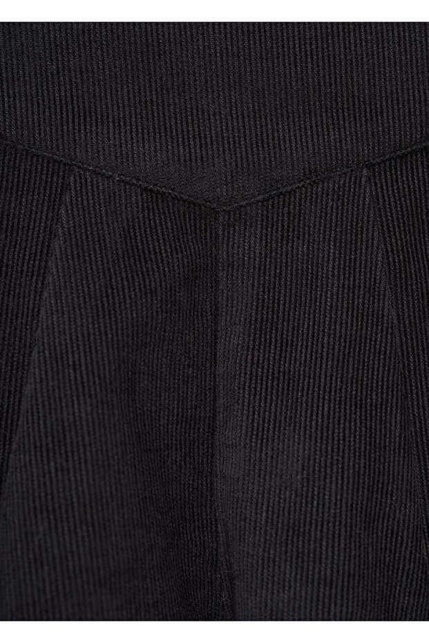 Fitilli kadife şort - 4