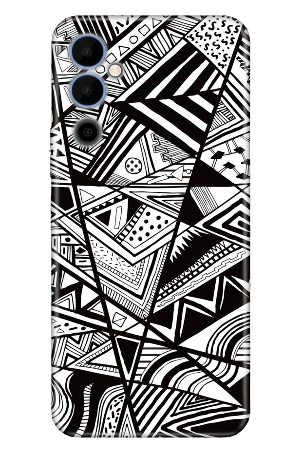 Pova Neo 2 Case Silicone Patterned Illustrated Uv Cover Black/White