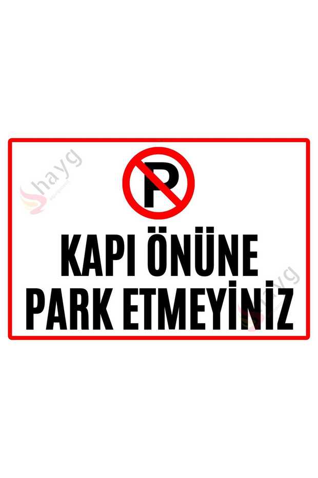 Do Not Park in Front of the Door Warning Sign, Uv Printed Metal Sign, 15Cmx22.5Cm
