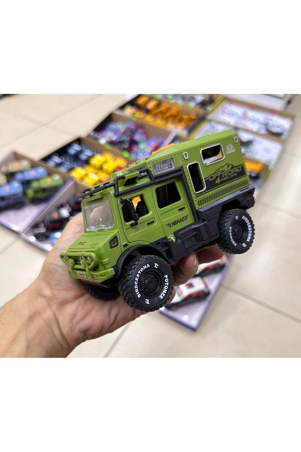 Unimog Askeri Kamyon Jip Panzer Işıklı Sesli Müzikli Kırılmaz Oyuncak Kapı Açılır - 2
