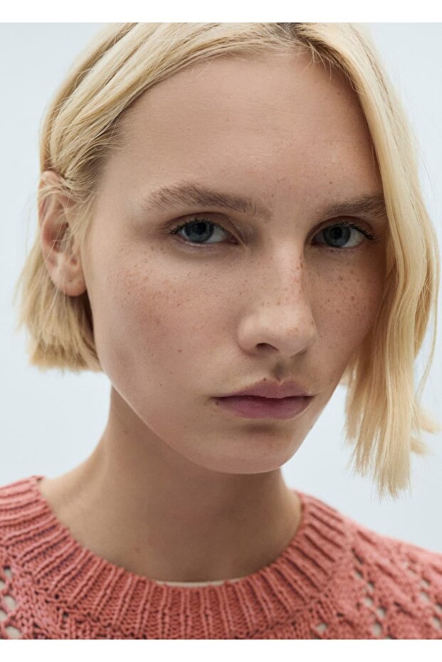 Ajur detaylı triko yelek - 7