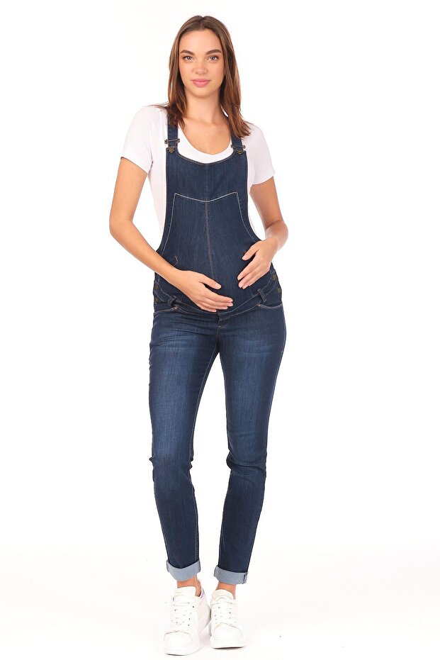 Hamile Salopet Bahçıvan Mavi - 1