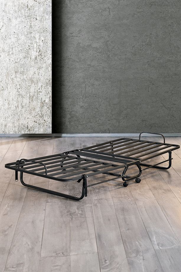 Iron Katlanır Yatak Ve Karyola | 80x190 Cm Katlanabilir Somya Ve Yatak Tek Kişilik Katlanır Yatak - 4