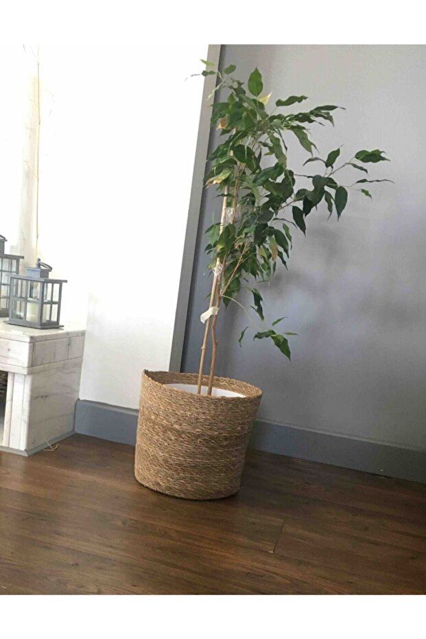 Dekoratif Hasır Örme Sepet - 3