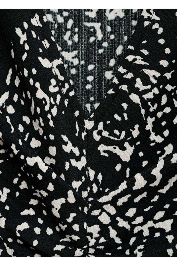 فستان منقوش بأكمام بالون - 5