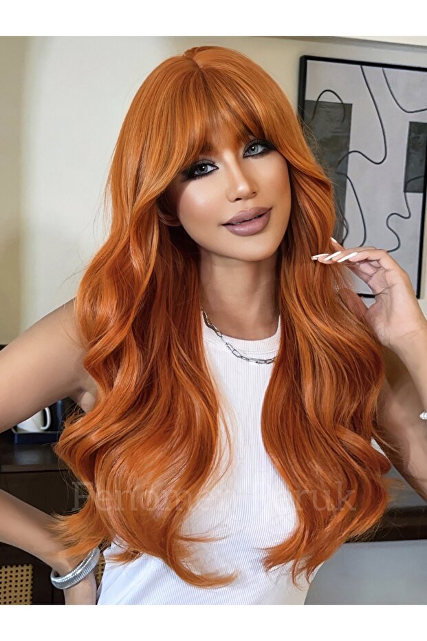 Bakır Perçemli Dalgalı Vip Peruk - 1