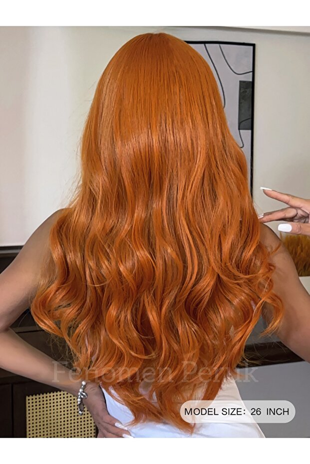 Bakır Perçemli Dalgalı Vip Peruk - 6