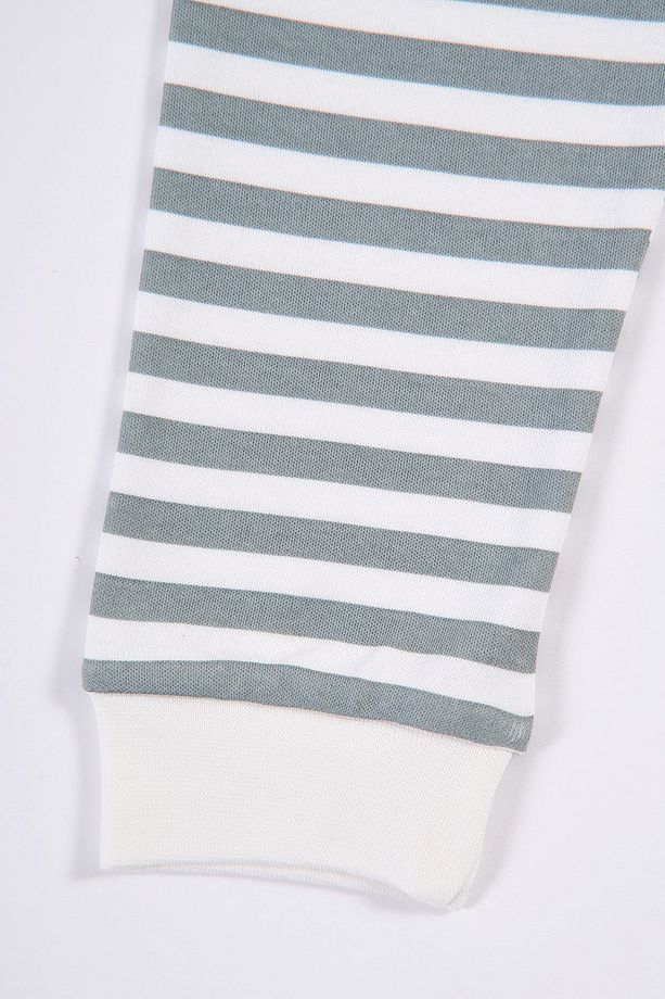 1-5 Yaş Çocuk Hayvan Desenli Pamuklu Uzun Kollu Pijama takımı - 8