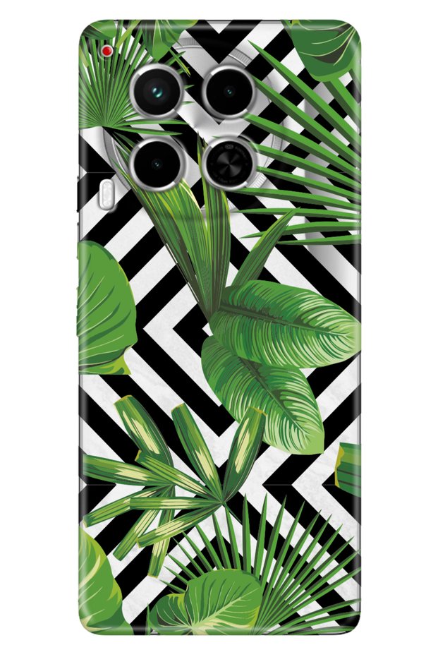 Camon 30 Case Camon 30 Patterned Printed Silicone Vogue Leaf