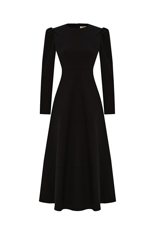 Bisiklet Yaka Regular Elbise - 1