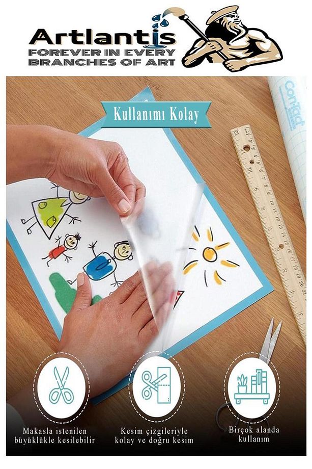 Yapışkanlı Şeffaf Asetat 2 Adet 45cm x 2 metre Djfix Kendinden Yapışkanlı Şeffaf Rulo Asetat Transpa - 4