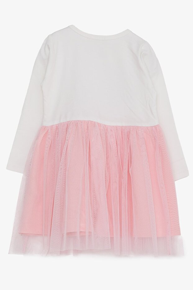 Kız Çocuk Uzun Kollu Elbise Unicorn Baskılı 1.5-5 Yaş, Ekru - 2