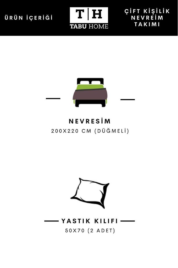 İpliği Boyalı Antrasit Çift Kişilik Nevresim Seti - 4