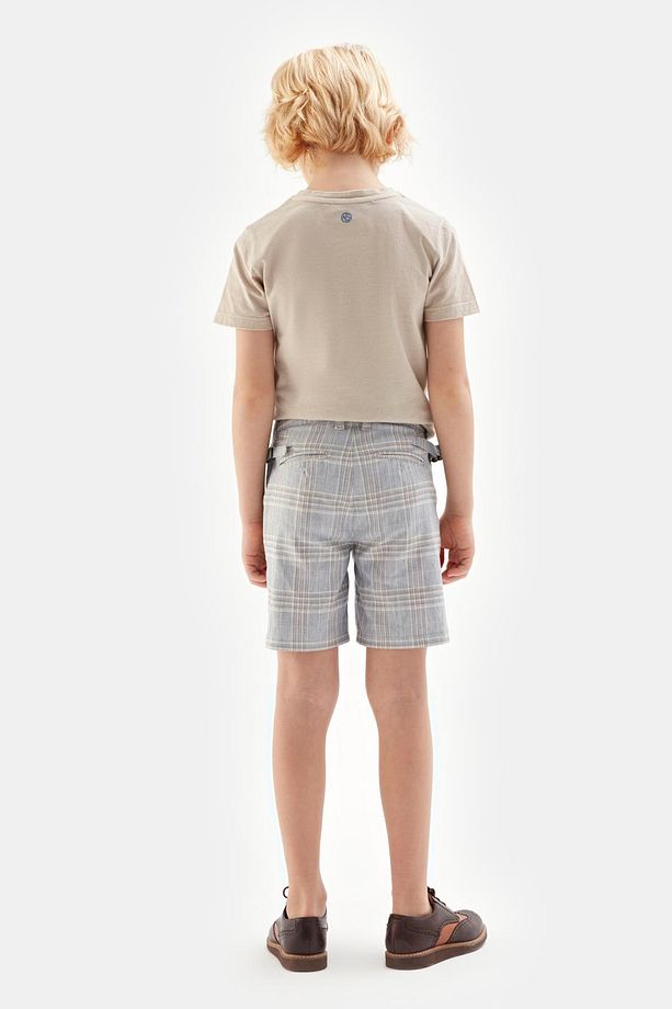 Bg Store Erkek Çocuk Ekose Şort 23ss0nb3121 - 4